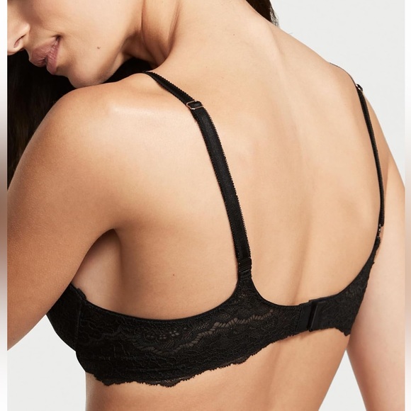 Victoria's Secret Women's Dream Angels Push Up Bra, Black smooth with lace 34C - Picture 2 of 15